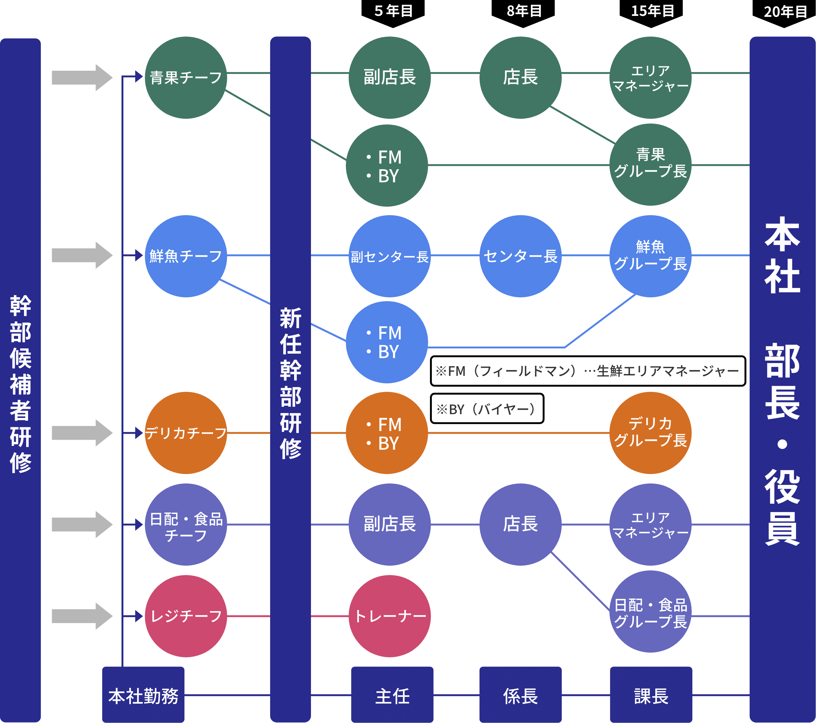 チーフからのキャリアアップの図